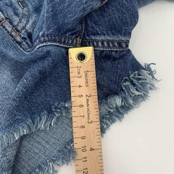 Madewell Denim Shorts Womens Size 28 Relaxed Mid Length Medium Wash Button Jean - Picture 12 of 12